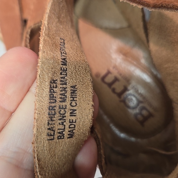 Born Women Brown Leather Woven Sandals Zip Back Sandals Shoes Sz 8M - Picture 12 of 13